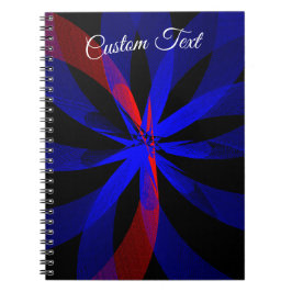 Blueberry Color Center Geometric Spiral Notebook Anteckningsbok