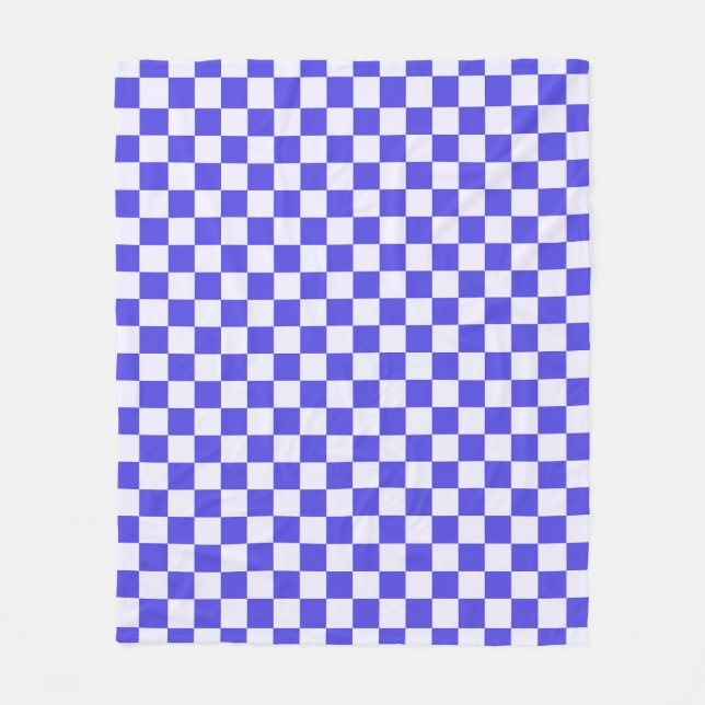 Blueberry cream checkered pattern fleecefilt (Framsidan)