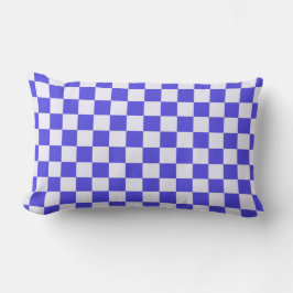 Blueberry cream checkered pattern lumbarkudde