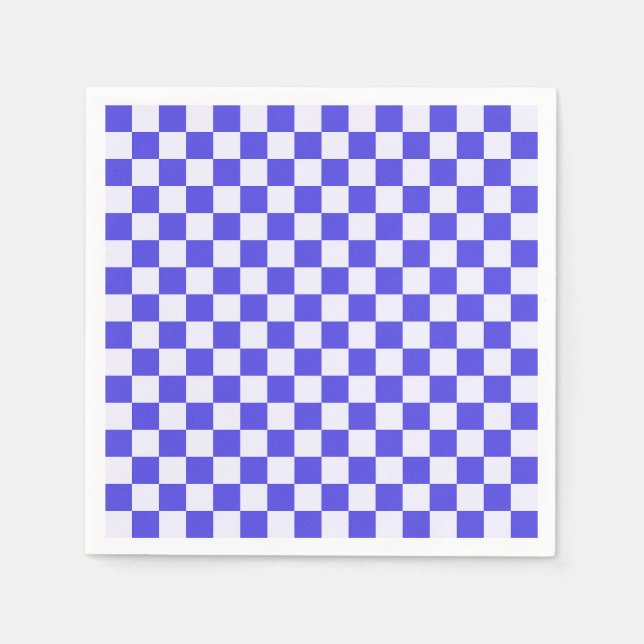 Blueberry cream checkered pattern pappersservett (Framsidan)