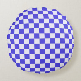 Blueberry cream checkered pattern rund kudde