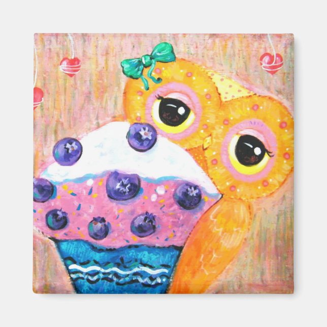 Blueberry Cupaka Kärlek Magnet (Framsidan)