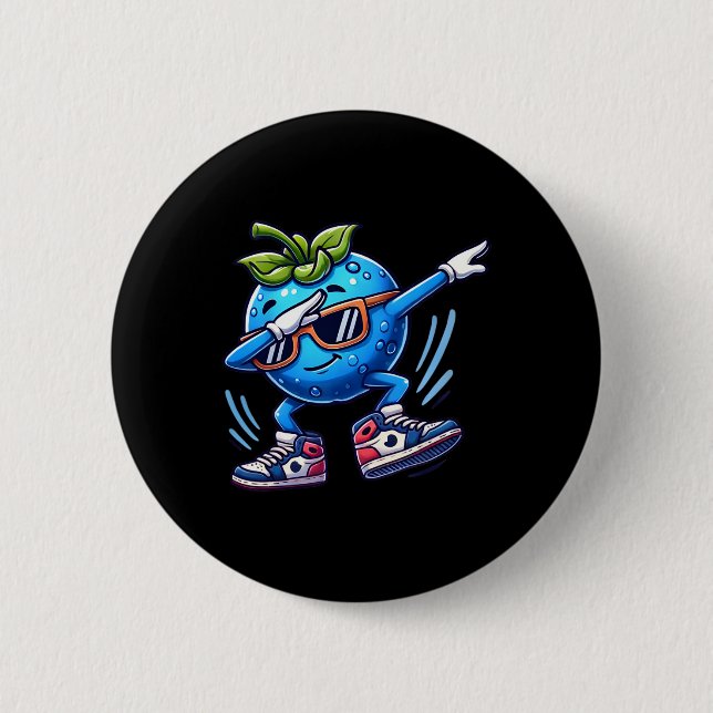 Blueberry Dabbing Dancing Blueberry Fruit Knapp (Framsida)