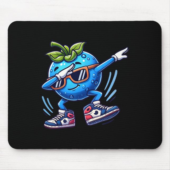 Blueberry Dabbing Dancing Blueberry Fruit Musmatta (Framsidan)