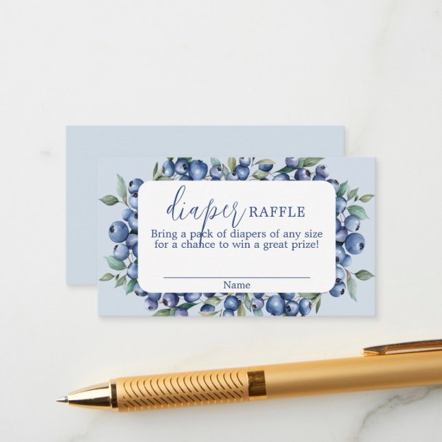 Blueberry Diaper Raffle Card Tilläggskort (Fram/Back In Situ)