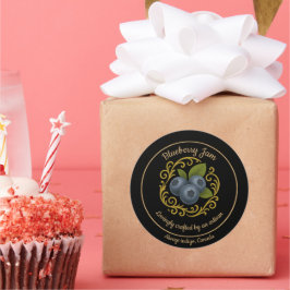 Blueberry Dream – Artisan Jam Label Runt Klistermärke