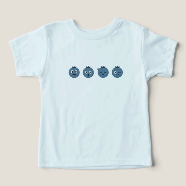 Blueberry Emoji Tee (Design Framsida)