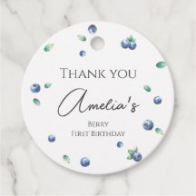 Blueberry Födelsedagsfest Berry Sweet Watercolor