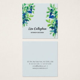 Blueberry Fyrkantigt Visitkort