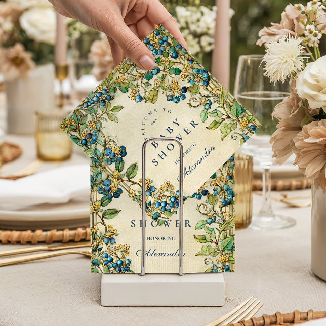Blueberry Garden Vintage Baby Shower Pappersservett (Skapare uppladdad)