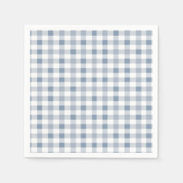 Blueberry Gingham Mönster Baby Shower Pappersservett