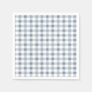 Blueberry Gingham Mönster Baby Shower Pappersservett