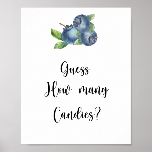 Blueberry - gissa hur många candies Poster (Framsidan)