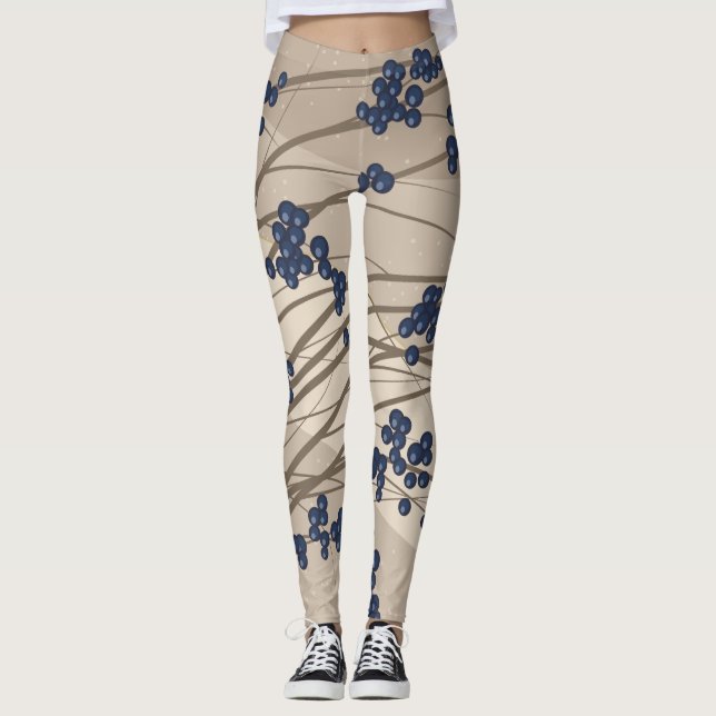 Blueberry Grenar Botanical Leggings (Framsida)