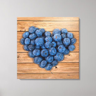 Blueberry Heart Canvastryck