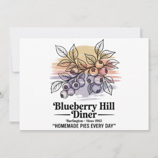 Blueberry Hill Diner Inbjudningar