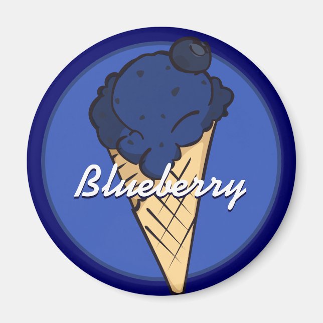 Blueberry Ice Cream Magnet (Framsidan)