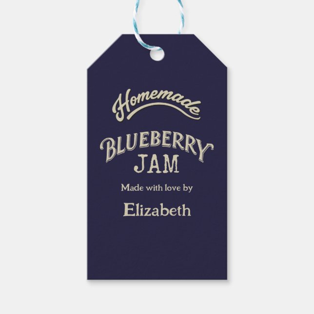 Blueberry Jam Presentetikett (Framsidan)