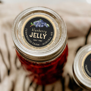 Blueberry Jelly Classic Round Sticker Runt Klistermärke