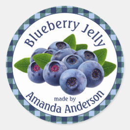 Blueberry Jelly Play 1,5" Circle Food Label Runt Klistermärke