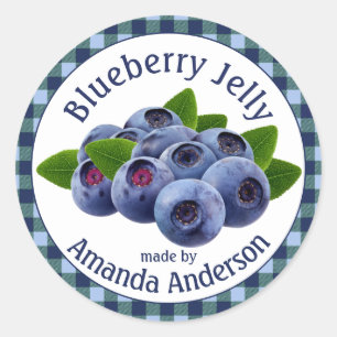 Blueberry Jelly Play 1,5" Circle Food Label Runt Klistermärke