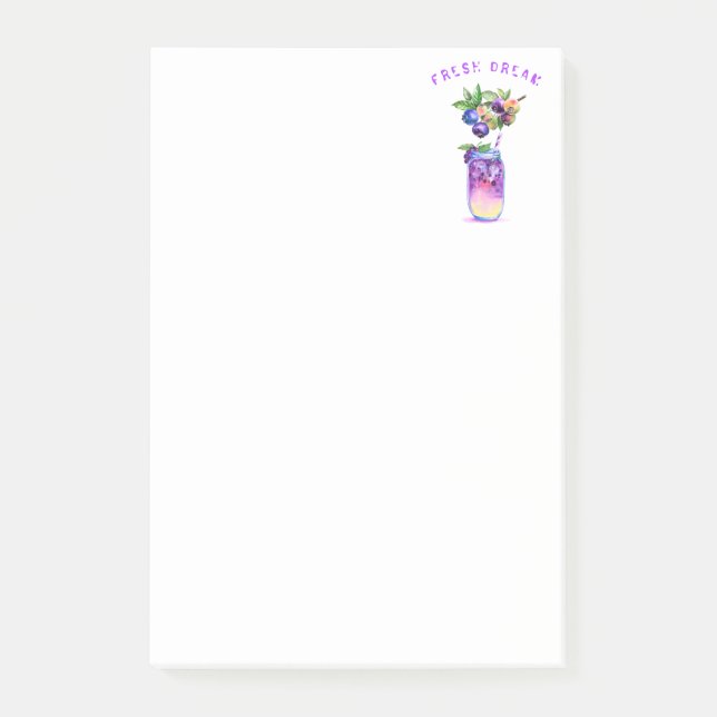 Blueberry Juice Coola Drink Post-it Block (Framsida)