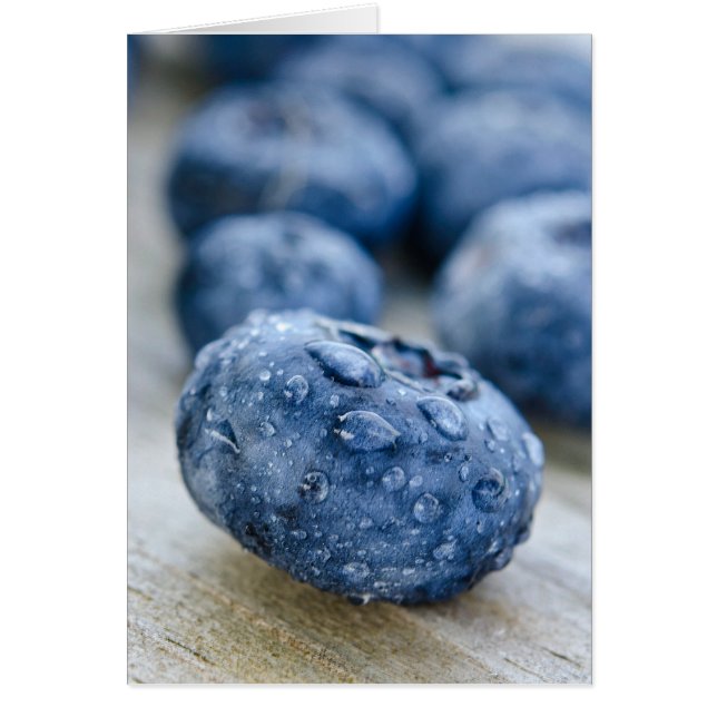Blueberry Macro Hälsningskort (Framsidan)