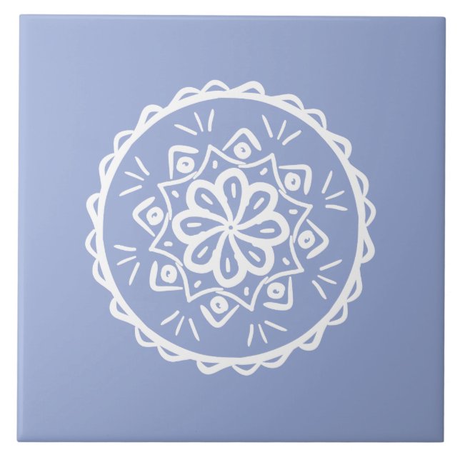 Blueberry Mandala Kakelplatta (Framsidan)