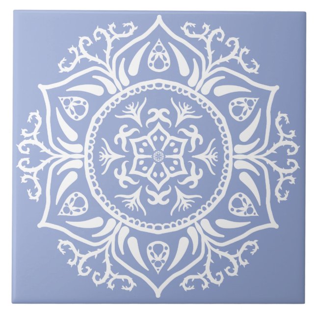 Blueberry Mandala Kakelplatta (Framsidan)