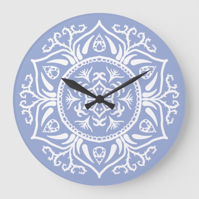 Blueberry Mandala Stor Klocka (Framsida)