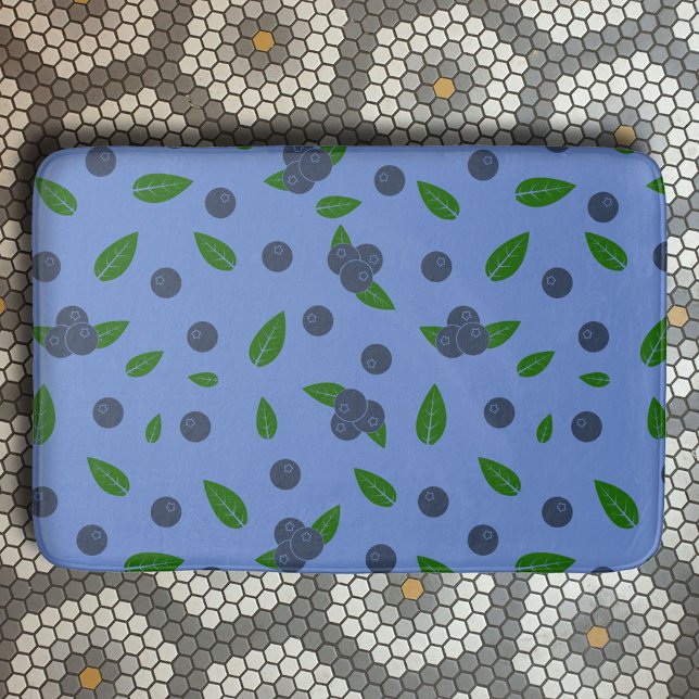 Blueberry mönster Bath Mat Badrumsmatta (Blueberry pattern Bath Mat)