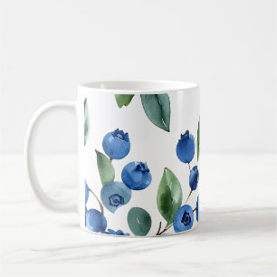 Blueberry mönster kaffemugg