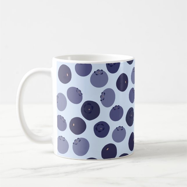 Blueberry Mönster Kaffemugg (Vänster)