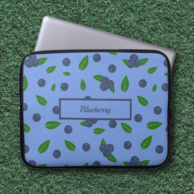 Blueberry mönster laptop sleeve (Blueberry pattern laptop sleeve)