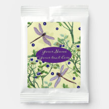 Blueberry mönster med drakflugor