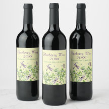 Blueberry mönster med drakflugor