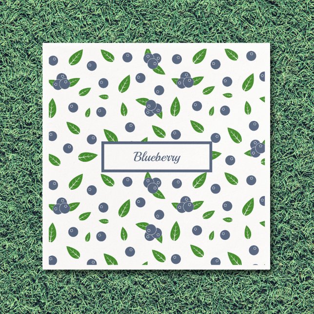 Blueberry mönster Napkins Pappersservett (Blueberry pattern Napkins)