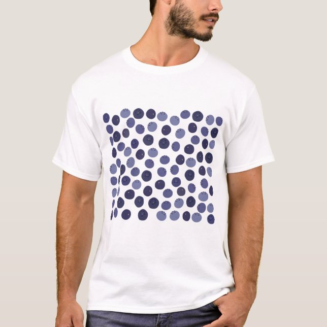 Blueberry Mönster T Shirt (Framsida)