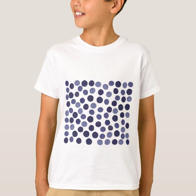 Blueberry Mönster T Shirt (Framsida)