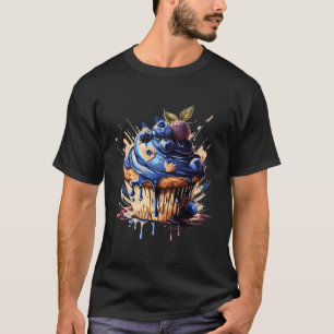 Blueberry Muffin Fruit Healthy Berry Bluebär V T Shirt