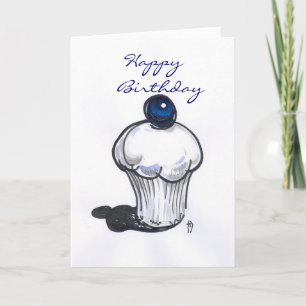 Blueberry Muffin Grattis på födelsedagen Kort