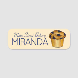 Blueberry Muffin Pastry Breakfast Brunch Bakery Namnbricka