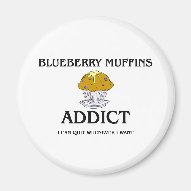 Blueberry Muffins Addict Magnet (Framsidan)