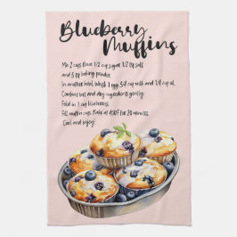 Blueberry Muffins Baking Recipe Kökshandduk