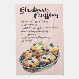 Blueberry Muffins Baking Recipe Kökshandduk