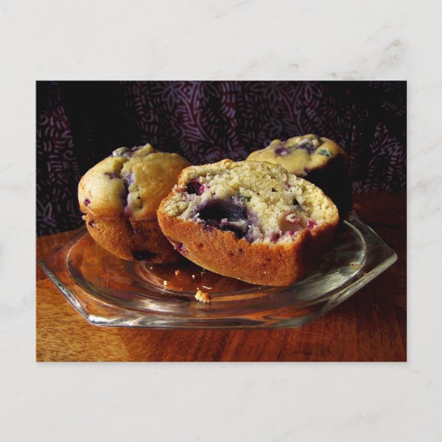 Blueberry Muffins Vykort (Framsida)