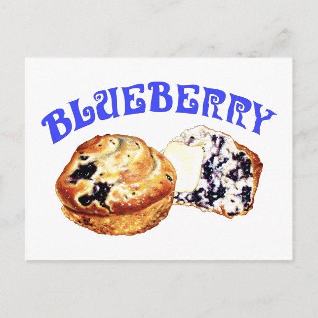 Blueberry Muffins Vykort (Framsida)
