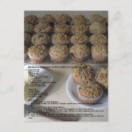 Blueberry Oatmjöl Muffins Vykort