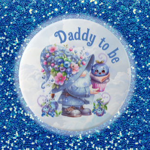 Blueberry Önskemål Gnome Kisses Bash Button Knapp