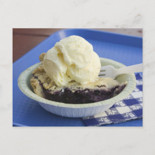 Blueberry paj a la mode vykort